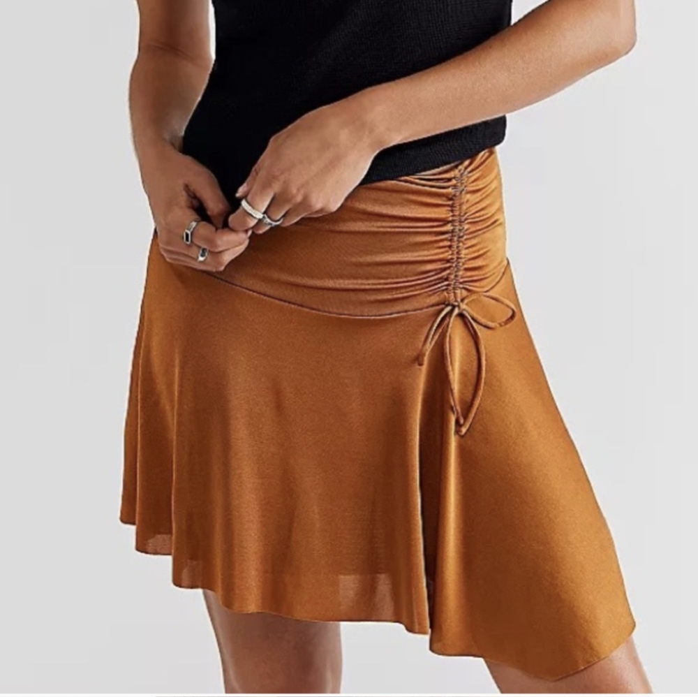 Free People Who’s That Mini Skirt in Cathaway Spice size XS